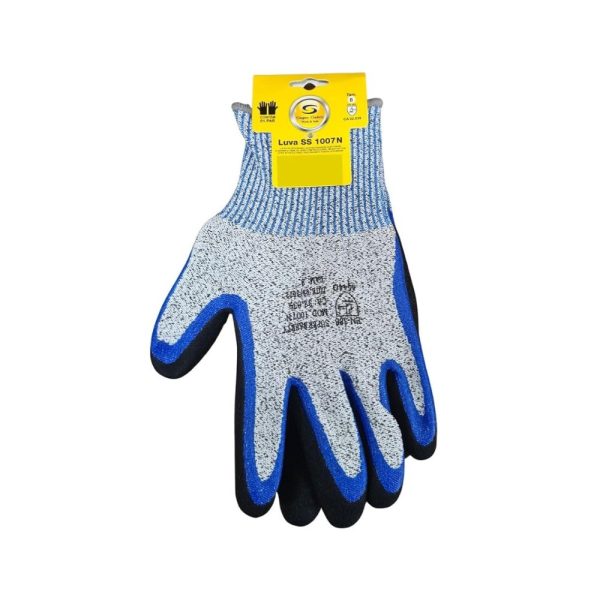 Luva de Segurança - Proteção para Corte - Marca Super Safety - Modelo SS1007NR - Par