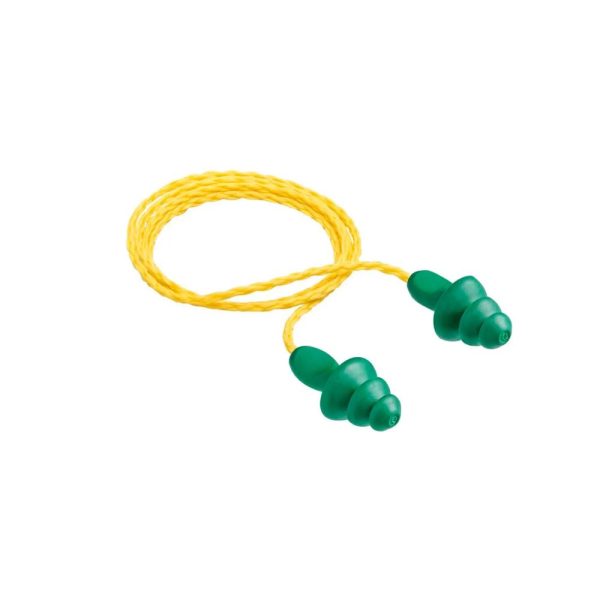 Protetor Auricular em Elastômero - Tipo Plug - Marca 3M - Cor Verde - Com Cordão