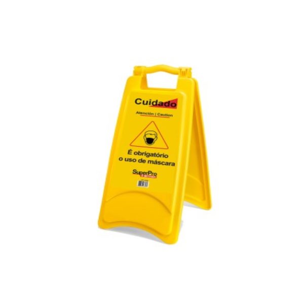 Placa de Sinalização - Obrigatório o Uso de Máscara - Marca Bettanin - Medida 67cm x 28cm